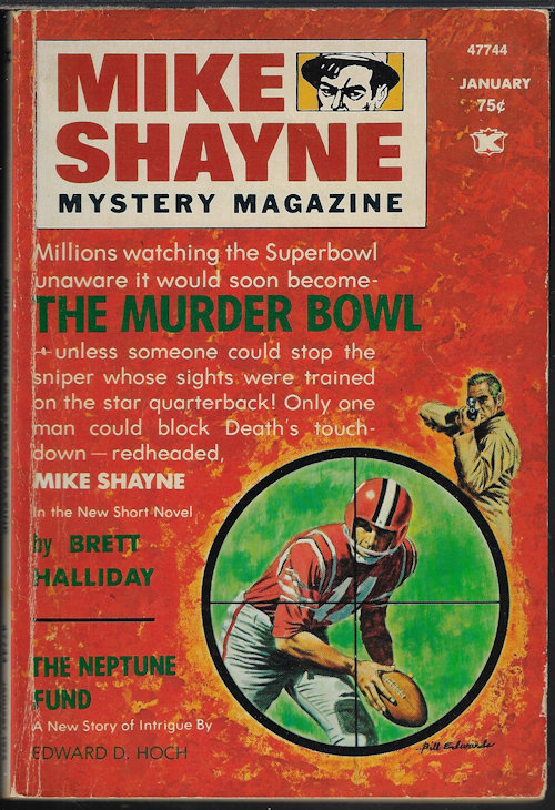 MIKE SHAYNE MYSTERY (BRETT HALLIDAY; JERRY JACOBSON; EDWARD D. HOCH; HERBERT HARRIS; C. B. GILFORD; GARY BRANDNER; ARTHUR PORGES) - Mike Shayne Mystery Magazine: January, Jan. 1975