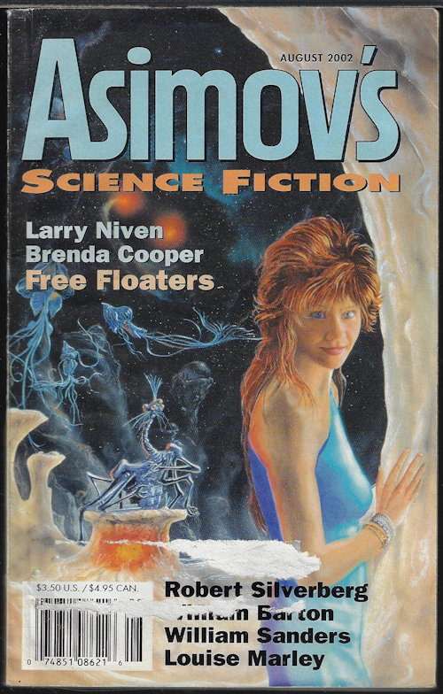 ASIMOV'S (WILLIAM BARTON; ROBERT SILVERBERG; BRENDA COOPER & LARRY NIVEN; WILLIAM SANDERS; LOUISE MARLEY; DANIEL ABRAHAM; BRUCE BOSTON; GEOFFREY A. LANDIS) - Asimov's Science Fiction: August, Aug. 2002