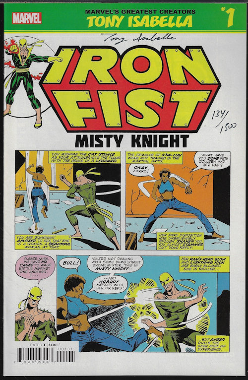 IRON FIST (TONY ISABELLA) - Marvel's Greatest Creators, Iron Fist - Misty Knight: #1, July 2019