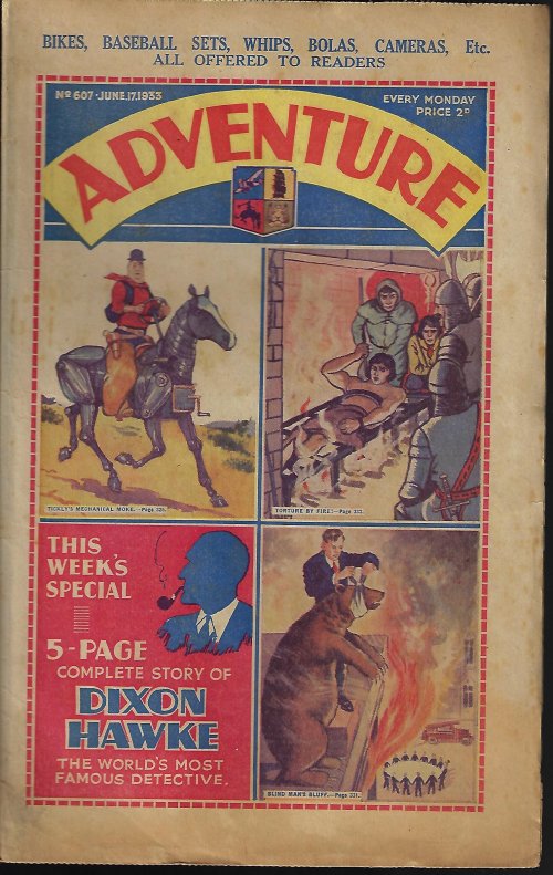 ADVENTURE (DIXON HAWKE) - Adventure No. , 607, June 17, 1933 (Dixon Hawke)