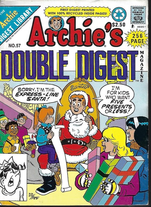 ARCHIE - Archie's Double Digest: The Archie Digest Library #57; Feb. 1992