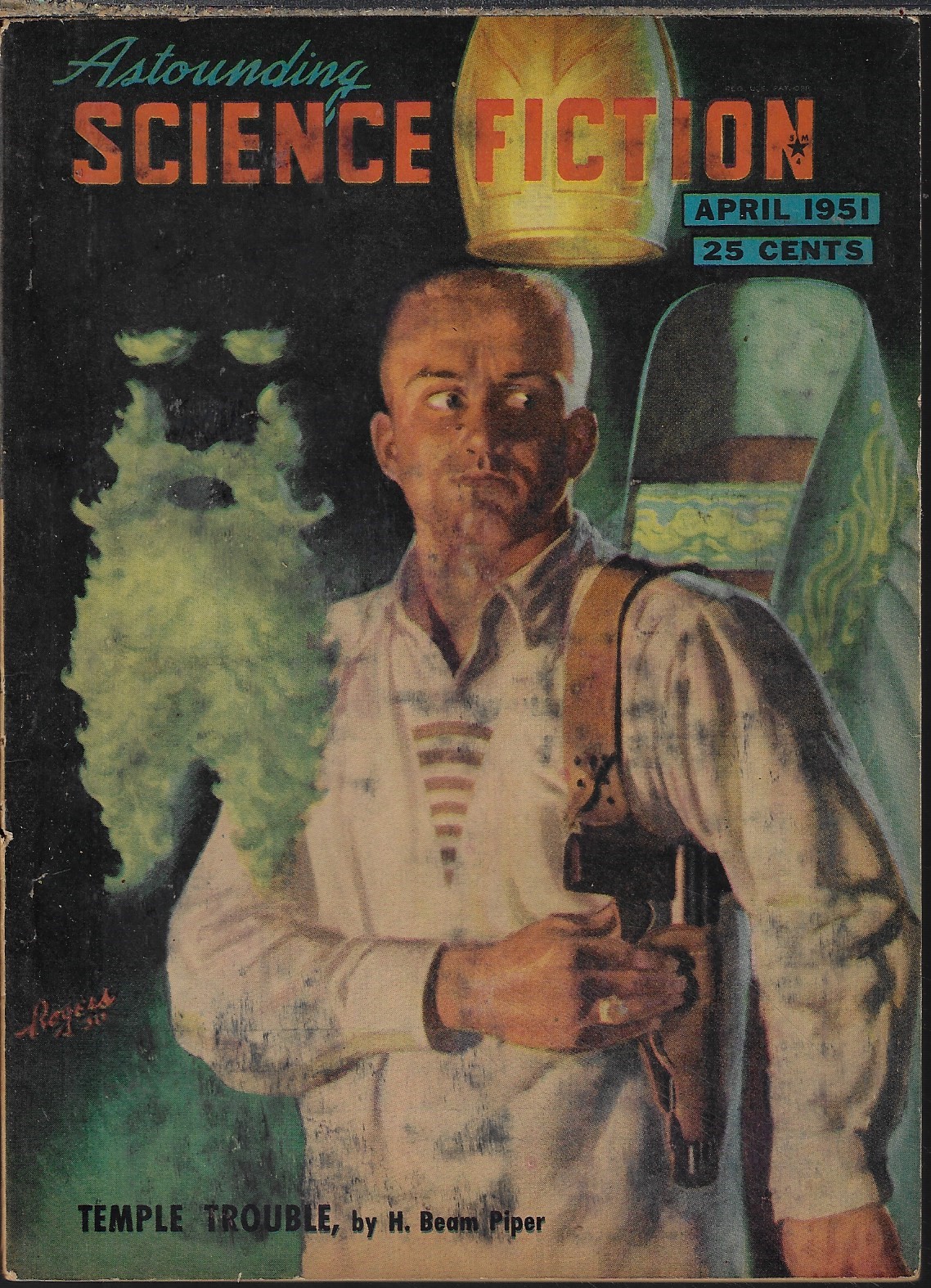 ASTOUNDING (H. BEAM PIPER; SYLVIA JACOBS; JACK WILLIAMSON; FREDRIC BROWN; OLIVER SAARI; RAYMOND Z. GALLUN; MILTON A. ROTHMAN; R. S. RICHARDSON) - Astounding Science Fiction: April, Apr. 1951