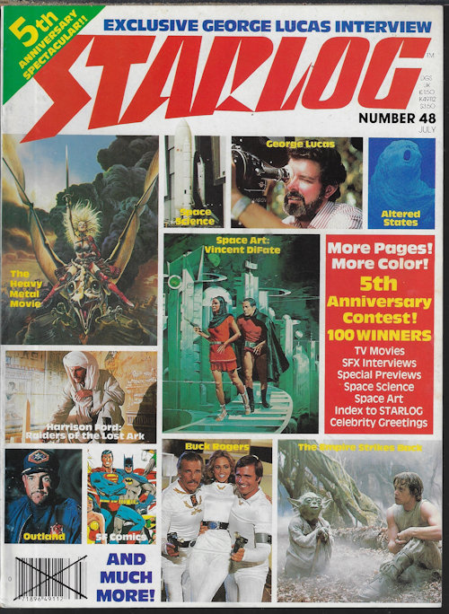 STARLOG (VINCENT DI FATE; GEORGE UCAS; HARRISON FORD; JOHN CARPENTER; BILLY MUMY) - Starlog: #48; July 1981