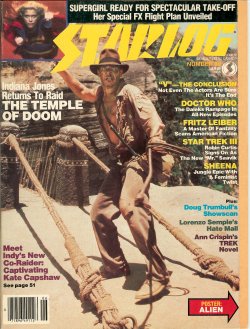 STARLOG (FRITZ LEIBER) - Starlog: #83; June 1984