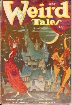 WEIRD TALES (ROBERT BLOCH; HAROLD LAWLOR; STANTON A. COBLENTZ; SEABURY QUINN; WILLIAM F. TEMPLE; MARY ELIZABETH COUNSELMAN; MARGARET ST. CLAIR; EVANGELINE WALTON; STEPHEN GRENDON - AKA AUGUST DERLETH; MALCOLM M. FERGUSON; CLARK ASHTON SMITH) - Weird Tales: May 1950