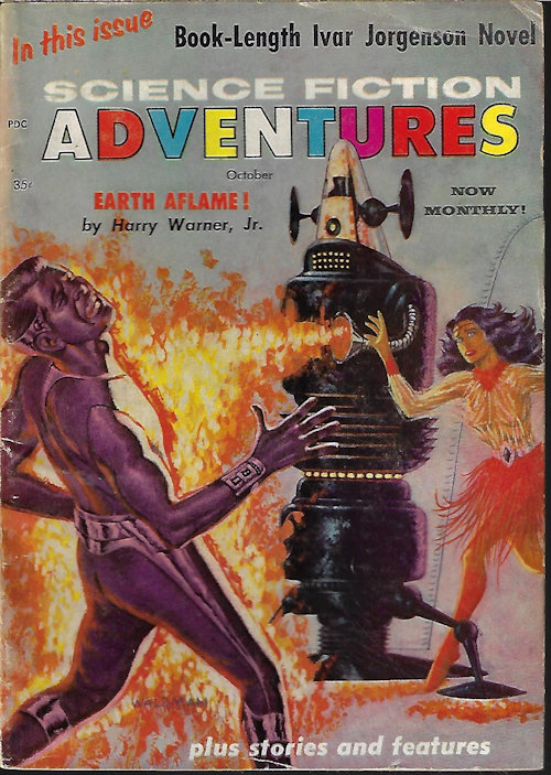 SCIENCE FICTION ADVENTURES (IVAR JORGENSON - AKA ROBERT SILVERBERG; HARRY WARNER, JR; JOSEPH FARRELL; DAVID MASON) - Science Fiction Adventures: October, Oct. 1957