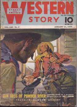 WESTERN STORY (WALT COBURN; BENNETT FOSTER; KENNETH GILBERT; DON ALVISO; GEORGE CORY FRANKLIN; PETER DAWSON; H. FREDRIC YOUNG; DAN SHAW) - Western Story: January, Jan. 11, 1941