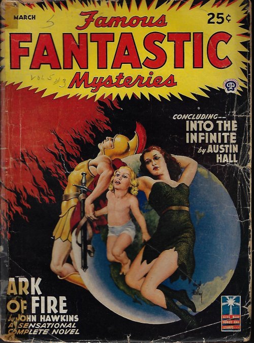 FAMOUS FANTASTIC MYSTERIES (JOHN HAWKINS; AUSTIN HALL) - Famous Fantastic Mysteries: March, Mar. 1943