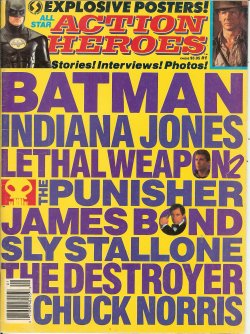 ALL-STAR ACTION HEROES - All-Star Action Heroes: #1; December, Dec. 1989 (Batman, Indiana Jones, James Bond, Punisher)