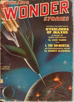 THRILLING WONDER (JACK VANCE; EMMETT MCDOWELL; RAYMOND Z. GALLUN; FREDRIC BROWN; MATT LEE; SAMUEL MINES; KENDELL FOSTER CROSSEN) - Thrilling Wonder Stories: February, Feb. 1951