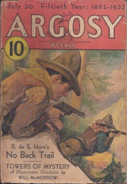 ARGOSY (WILL MCMORROW; JOHN H. THOMPSON; TOM CURRY; STOOKIE ALLEN; ALLAN VAUGHAN ELSTON; R. DE S. HORN; F. V. W. MASON; FRED MACISAAC; RALPH MILNE FARLEY; ARMAND BRIGAND; CYRUS PORTER) - Argosy Weekly: July 30, 1932 (