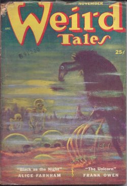 WEIRD TALES (ALICE FARNHAM; FRANK OWEN; ARTHUR J. BURKS; DOROTHY QUICK; FRANCIS J. O'NEIL; CURTIS W. CASEWIT; CHARLES A. KENNEDY; SEABURY QUINN; LEAH BODINE DRAKE; HAMILTON CRAIGIE) - Weird Tales: November, Nov. 1952