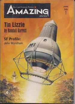 AMAZING (RANDALL GARRETT; BARRY P. MILLER; ROBERT F. YOUNG; LARRY EISENBERG; SAM MOSKOWITZ ON JOHN WYNDHAM; ROBERT SILVERBERG) - Amazing Stories: June 1964