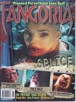 FANGORIA - Fangoria #294, June 2010 (Splice; Tell Tale; Someone's Knocking at the Door; Game over; Animals; City of the Living Dead)