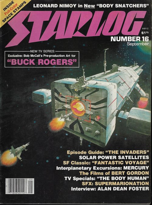 STARLOG (ALAN DEAN FOSTER) - Starlog: #16; September, Sept. 1978 (Buck Rogers; the Invaders; Fantastic Voyage; Body Snatchers)