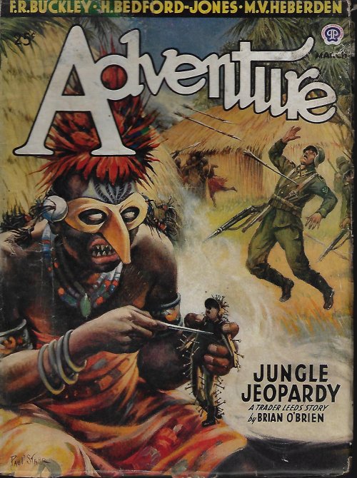 ADVENTURE (R. A. EMBERG; BRIAN O'BRIEN; STANLEY C. VICKERS; JONATHAN FETTES; M. A. SHUMARD II; H. BEDFORD-JONES; M. V. HEBERDEN; F. R. BUCKLEY; FLORENCE BURRILL JACOBS) - Adventure: March, Mar. 1944
