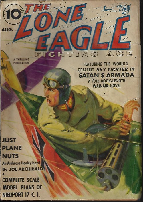 LONE EAGLE (LIEUT. SCOTT MORGAN; JOE ARCHIBALD; CHET VANCE) - The Lone Eagle Fighting Ace: August, Aug. 1938 (