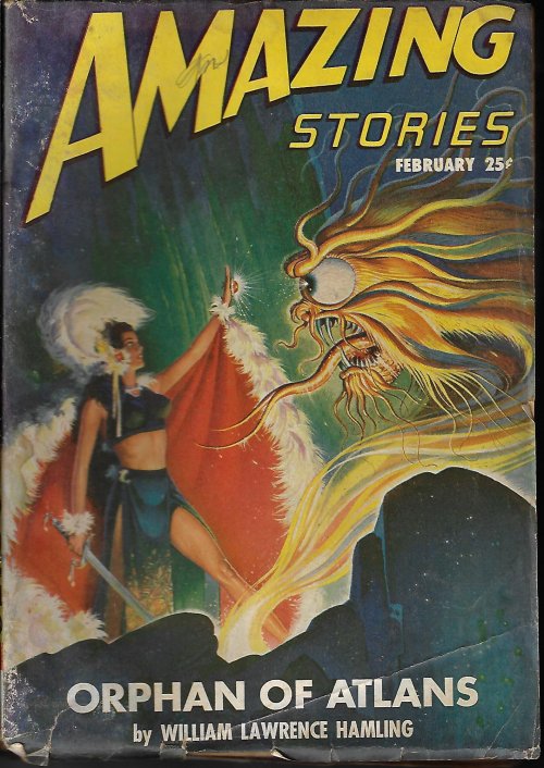 AMAZING (THEODORE STURGEON; WILLIAM LAWRENCE HAMLING; BERKELEY LIVINGSTON; ROG PHILLIPS; ARTHUR T. HARRIS) - Amazing Stories: February, Feb. 1947