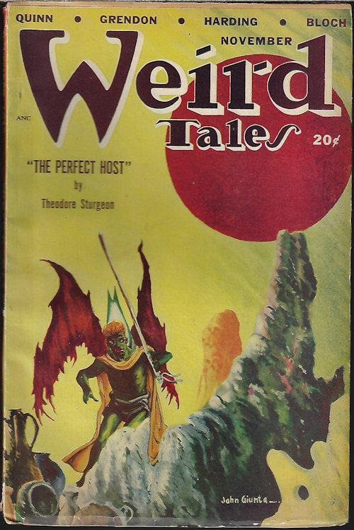 WEIRD TALES (THEODORE STURGEON; ALLISON V. HARDING; ROBERT BLOCH; STEPHEN GRENDON - AKA AUGUST DERLETH; CARL JACOBI; MALCOLM KENNETH MURCHIE; SEABURY QUINN; ERIC FRANK RUSSELL; DOROTHY QUICK) - Weird Tales: November, Nov. 1948
