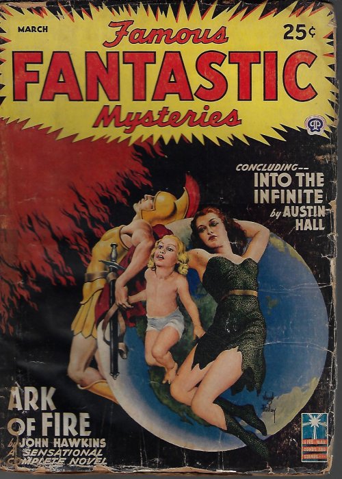 FAMOUS FANTASTIC MYSTERIES (JOHN HAWKINS; AUSTIN HALL) - Famous Fantastic Mysteries: March, Mar. 1943