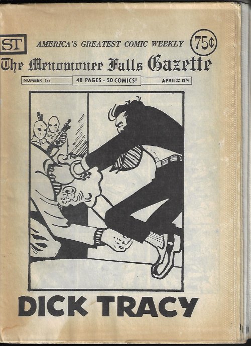 MENOMONEE FALLS GAZETTE - The Menomonee Falls Gazette #123, April, Apr. 22, 1974 (Flash Gordon, Buck Rogers, Air Hawk, Johnny Hazard, Rip Kirby, Modesty Blaise, Mandrake the Magician, Tarzan, Dick Tracy, More)