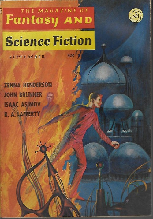 F&SFICTION (JOHN BRUNNER; ZENNA HENDERSON; GILBERT THOMAS; JOANNA RUSS; MAX GUNTHER; R. A. LAFFTERY) - The Magazine of Fantasy and Science Fiction (F&Sf): September, Sept. 1966 (