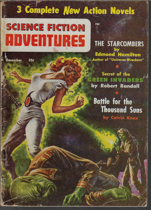 SCIENCE FICTION ADVENTURES (EDMOND HAMILTON; ROBERT RANDALL - AKA ROBERT SILVERBERG & RANDALL GARRETT; CALVIN KNOX & DAVID GORDON; HARLAN ELLISON) - Science Fiction Adventures: December, Dec. 1956