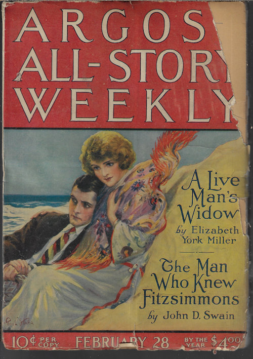 ARGOSY (ELIZABETH YORK MILLER; EDGAR RICE BURROUGHS; ARTHUR PRESTON HANKINS; RUFUS KING; EDGAR FRANKLIN; JOHN D. SWAIN; FREDERICK DAVIS; PAUL SAND; FRANK H. SHAW; JACK BECHDOLT; HOMER KING GORDON; THOMAS THURSDAY) - Argosy All-Story Weekly: February, Feb. 28, 1925 (