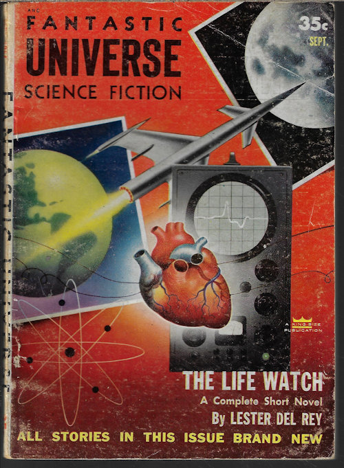 FANTASTIC UNIVERSE (LESTER DEL REY; MEL HUNTER; WILLIAM CAMPBELL GAULT; FRANK BELKNAP LONG; ROGER DEE; MARCIA KAMIEN; EVELYN GOLDSTEIN; RICHARD E. SMITH; MARION ZIMMER BRADLEY; JOHN JAKES; RAY CUMMINGS) - Fantastic Universe: September, Sept. 1954