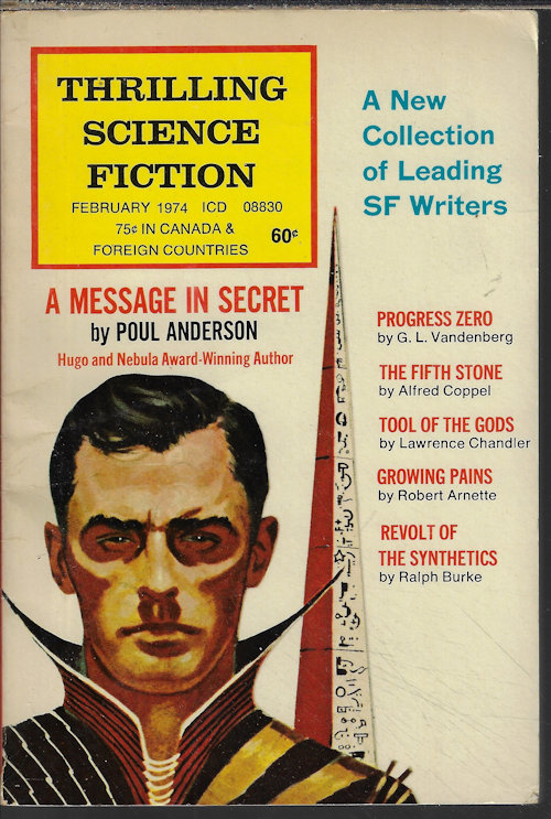 THRILLING SCIENCE FICTION (POUL ANDERSON; ROBERT ARNETTE; ALFRED COPPEL; LAWRENCE CHANDLER; G. L. VANDENBERG; RALPH BURKE) - Thrilling Science Fiction: February, Feb. 1974