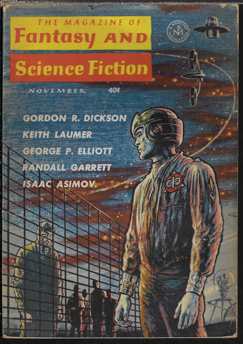 F&SF (KEITH LAUMER; WALTER TEVIS; RICK RUBIN; GEORGE P. ELLIOTT; DORIS PITKIN BUCK; ALICE GLASER; RANDALL GARRETT; JOHN UPDIKE; ALGIS BUDRYS; GORDON R. DICKSON; GRENDEL BRIARTON - AKA R. BRETNOR) - The Magazine of Fantasy and Science Fiction (F&Sf): November, Nov. 1961 (