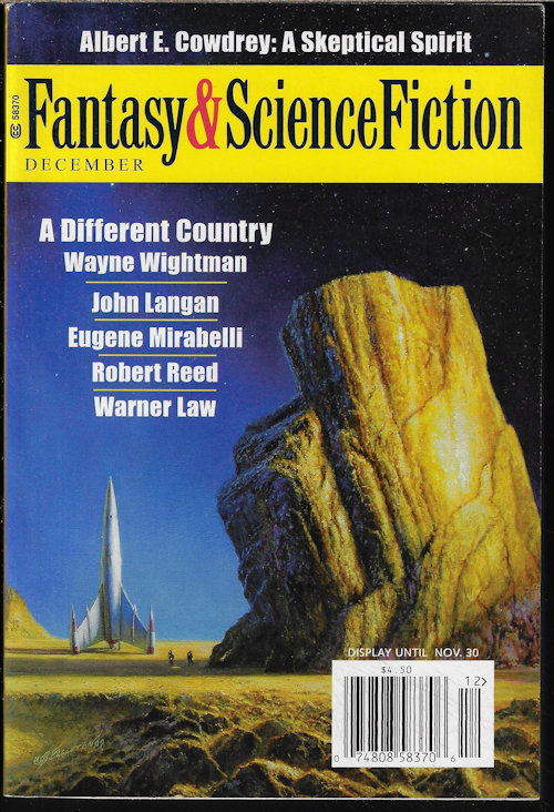F&SF (WAYNE WIGHTMAN; ROBERT REED; ALBERT E. COWDREY; JOHN LANGAN; EUGENE MIRABELLI; WARNER LAW) - The Magazine of Fantasy and Science Fiction (F&Sf): December, Dec. 2008