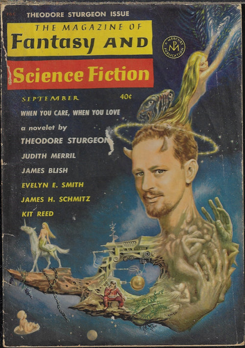 F&SF (THEODORE STURGEON; JAMES BLISH; JUDITH MERRIL; SAM MOSKOWITZ; ROBIN STURGEON; EVELYN E. SMITH; GARY JENNINGS; KIT REED; SUZANNE MALAVAL; JAMES H. SCHMITZ; GRENDEL BRIARTON - AKA R. BRETNOR) - The Magazine of Fantasy and Science Fiction (F&Sf): September, Sept. 1962