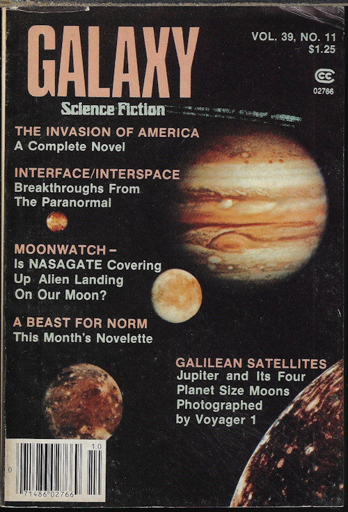 GALAXY (GIL LAMONT; JESSE PEEL; WARREN / ELLIOTT; GEORGE R. R. MARTIN; BEAL / CHALFIN; GEORGE ALEC EFFINGER; FREDERIK POHL; DAVID BUNCH) - Galaxy Science Fiction: September, Sept. - October, Oct. 1979 (