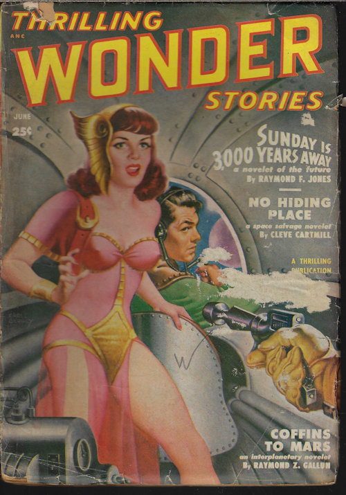 THRILLING WONDER (RAYMOND F. JONES; CLEVE CARTMILL; RAYMOND Z. GALLUN; ARTHUR C. CLARKE; MACK REYNOLDS; WILLIAM MORRISON; MARGARET ST. CLAIR) - Thrilling Wonder Stories: June 1950