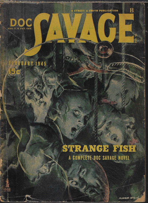DOC SAVAGE (KENNETH ROBESON; SAM CARSON; GIFF CHESHIRE; STANLEY G. VICKERS; NORMAN A. DANIELS) - Doc Savage: February, Feb. 1945 (