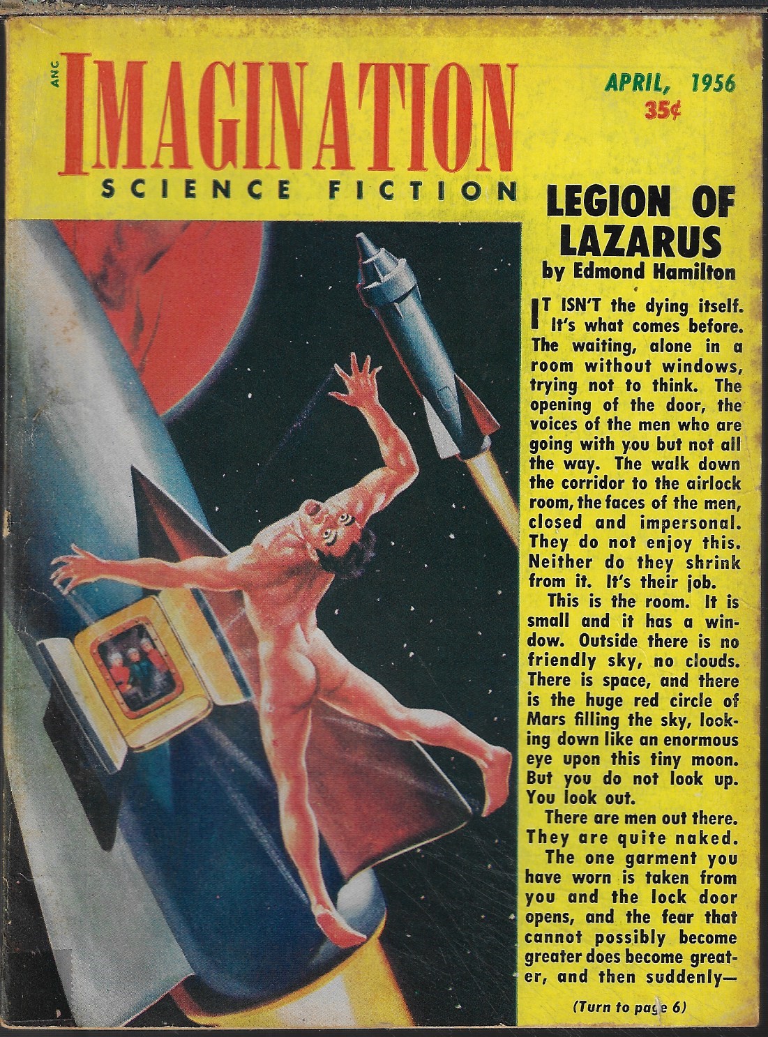 IMAGINATION (EDMOND HAMILTON; MILTON LESSER; DICK PURCELL; PAUL W. FAIRMAN; ALEXANDER BLADE; C. H. THAMES - AKA MILTON LESSER) - Imagination Science Fiction: April, Apr. 1956