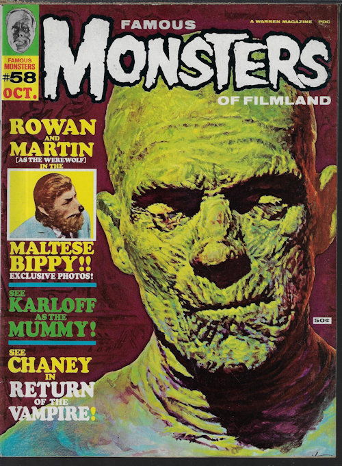 FAMOUS MONSTERS OF FILMLAND - Famous Monsters of Filmland: #58 (October, Oct. 1969)