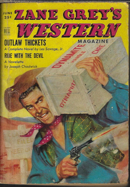 ZAN GREY'S WESTERN (LES SAVAGE, JR.; JOSEPH CHADWICK; EUGENE CUNNINGHAM; S. OMAR BARKER; WALKER A. THOMPKINS; T. J. KERTTULA & D. L. MCDONALD; RANDY STEFFAN; ERIC MANDERS) - Zane Grey's Western Magazine: June 1952