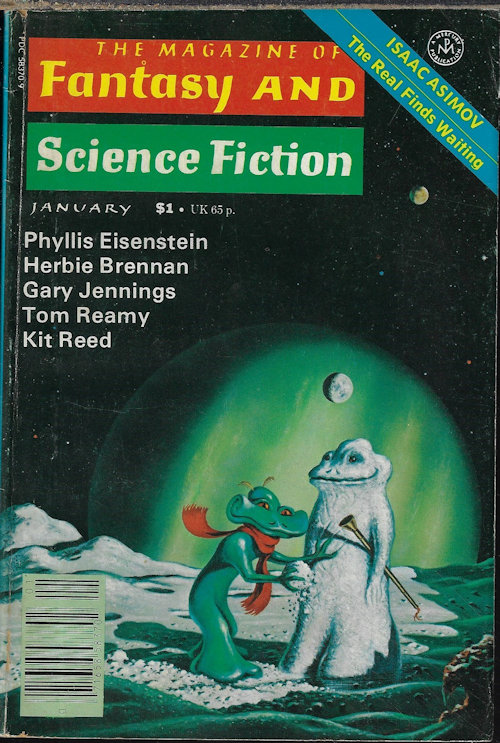 F&SF (TOM REAMY; JEFFREY A. CARVER; GARY JENNINGS; HERBIE BRENNAN; KIT REED; PHYLLIS EISENSTEIN) - The Magazine of Fantasy and Science Fiction (F&Sf): January, Jan. 1978