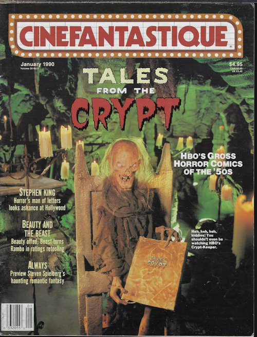 CINEFANTASTIQUE (STEPHEN KING) - Cinefantastique: January, Jan. 1990 (Beauty and the Beast; Back to the Future 2; Leatherface: Texas Chainsaw 3; Tales from the Crypt; the Little Mermaid; the Abyss; More)