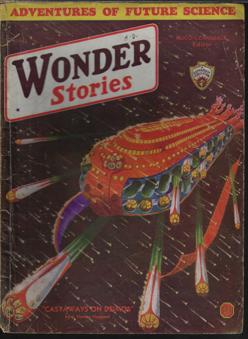 WONDER (GEORGE A. DYE; RICHARD F. SEARIGHT; J. HARVEY HAGGARD; FESTUS PRAGNELL; LAURENCE MANNING; EUGENE THEBAULT) - Wonder Stories: August, Aug. 1933 (