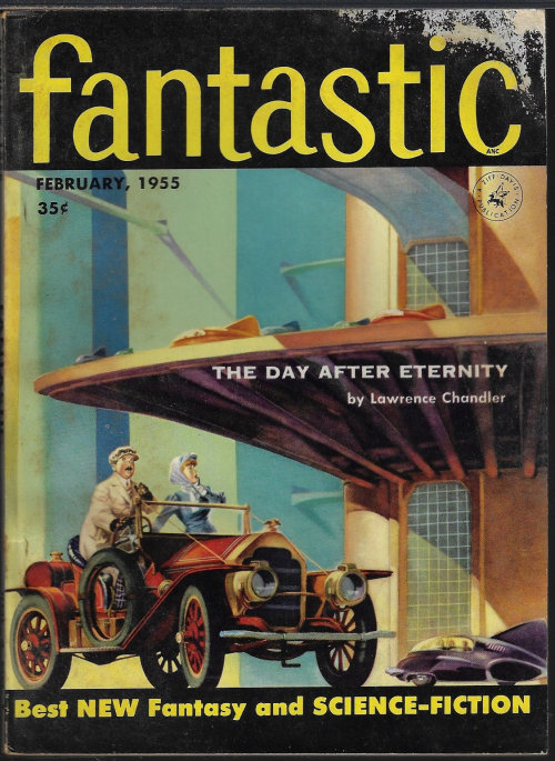 FANTASTIC UNIVERSE (JAMES E. GUNN; FRANK BELKNAP LONG; F. B. BRYNING; ARTHUR SELLINGS; THEODORE R. COGSWELL; ROBERT SHECKLEY; DOROTHY MADLE; NORMAN ARKAWAY; WINSTON MARKS; CHARLES E. FRITCH; SHERWOOD SPRINGER; ROBERT MOORE WILLIAMS; ROBERT FRAZIER) - Fantastic Universe: February, Feb. 1955