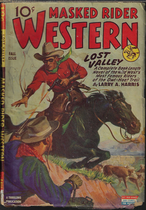 MASKED RIDER WESTERN (LARRY A. HARRIS; VERNE CHUTE; GUNNISON STEELE; JOE PAYNE; CHARLES HANDLEY) - Masked Rider Western: Fall (September, Sept. ) 1943