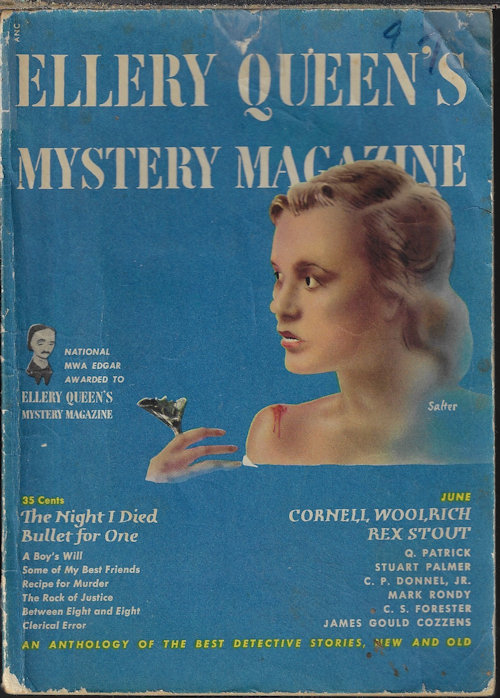ELLERY QUEEN (PHILIP WYLIE; GEORGE HARMON COXE; VIOLA BROTHERS SHORE; ROY VICKERS; DAMON RUNYON; F. R. BUCKLEY; A. A. MILNE; WILBUR DANIEL STEELE; G. K. CHESTERTON; ELLERY QUEEN) - Ellery Queen's Mystery Magazine: July 1950 (