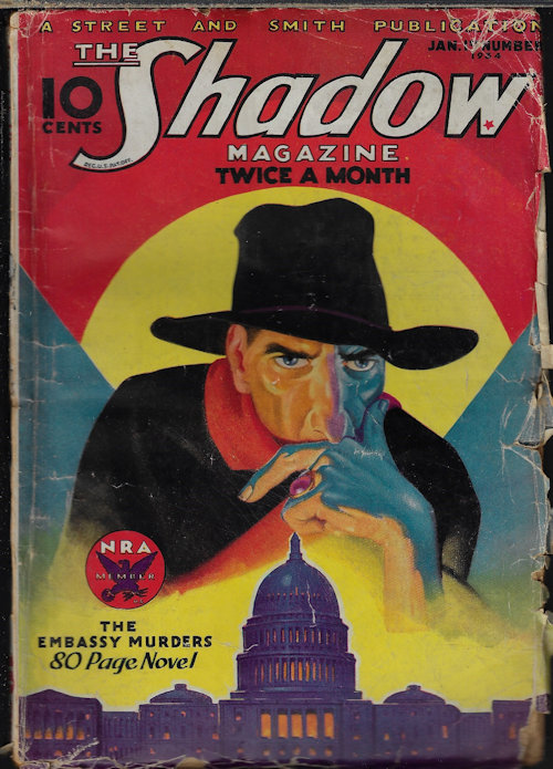 SHADOW (MAXWELL GRANT; WINSTON BOUVE; LAURENCE DONOVAN; ANSON HATCH; ALEXANDER OLIVER) - The Shadow: January, Jan. . 1, 1934 (