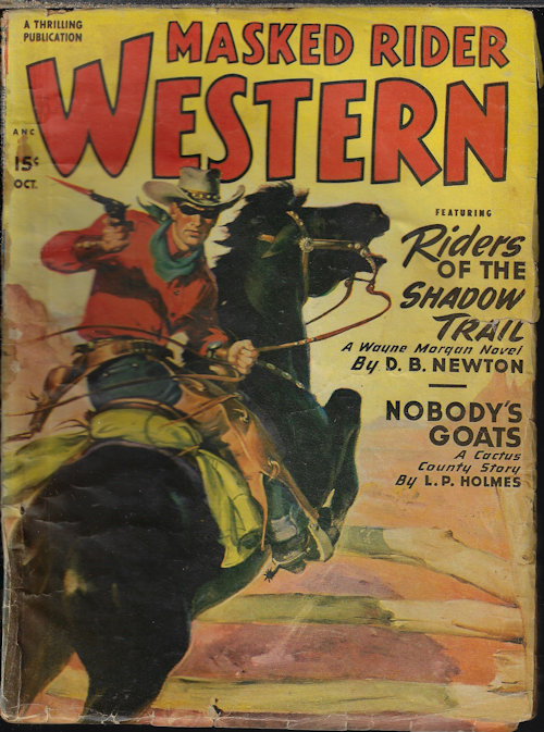 MASKED RIDER (D. B. NEWTON; ED LA VANWAY; RALEY BRIEN; L. P. HOLMES; HAROLD HELFER) - Masked Rider Western: October, Oct. 1949