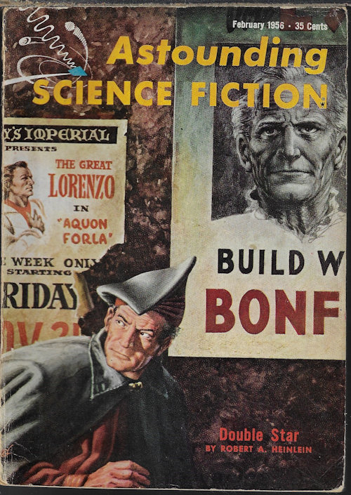 ASTOUNDING (ROBERT A. HEINLEIN; CHRISTOPHER ANVIL; MARK CLIFTON; DEAN MCLAUGHLIN; PAUL JANVIER; REG RHIEN) - Astounding Science Fiction: February, Feb. 1956 (