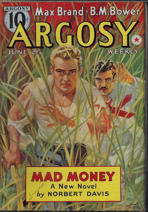 ARGOSY (NORBERT DAVIS; C. F. KEARNS; CHARLES T. JACKSON; CHARLES A. CRAWFORD; STOOKIE ALLEN; RICHARD SALE; B. M. BOWER; W. A. WINDAS; CARL RATHJEN; MAX BRAND; AUGUSTUS HARDEN; J. WENTWORTH TILDEN; CHARLES DORMAN) - Argosy Weekly: June 25, 1938