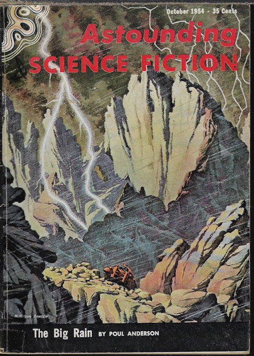 ASTOUNDING (POUL ANDERSON; FRANK RILEY & MARK CLIFTON; EDWARD PEATTIE; EVERETT B. COLE; WALTER L. KLEINE) - Astounding Science Fiction: October, Oct. 1954